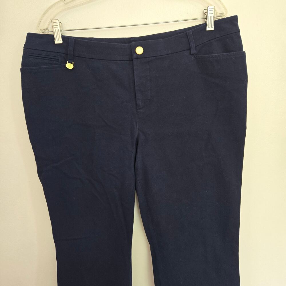 Lauren Ralph Lauren Navy Chino Pants Casual Workwear Cotton Women 14W - Picture 3 of 11